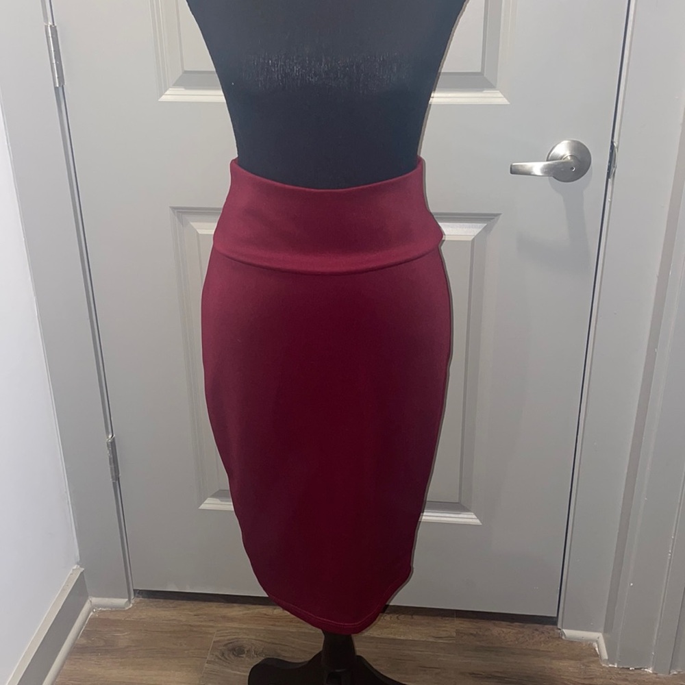 Burgundy skirt